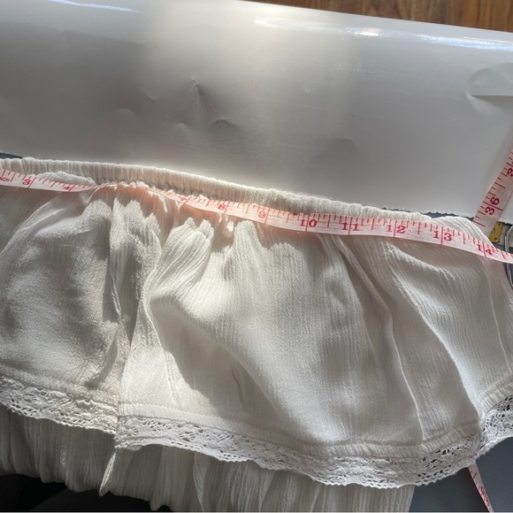 Garage white strapless layered maxi dress size medium - Picture 11 of 13